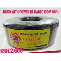 RG59 WITH POWER RF CABLE 90% BRAID 100M