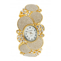 KEINAW SILVER + SHIMMER BANGLE WATCH