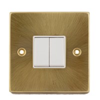 VETO 2 GANG 1 WAY SMOOTH GOLD  SWITCH