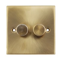 VETO 500W SMOOTH GOLDEN 1WAY DOUBLE DIMMER SWITCH